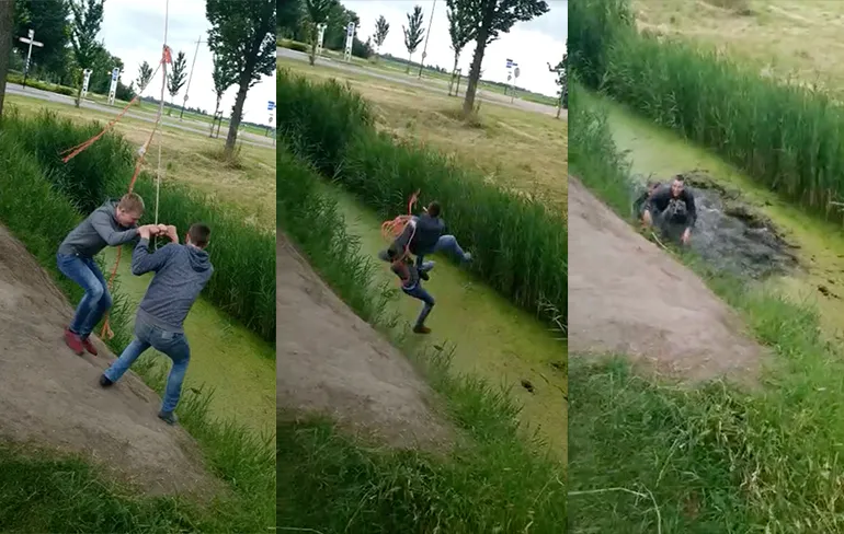 Twee is duidelijk te veel om te slingeren aan touw