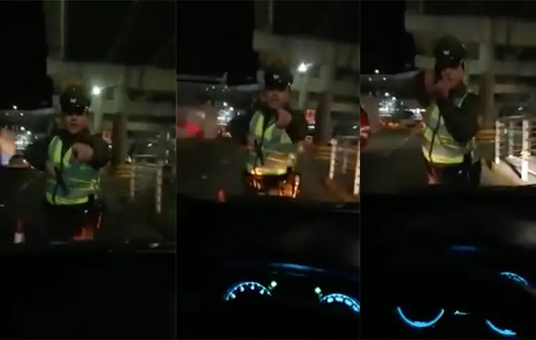 Uber chauffeur in Chili luistert niet naar politie
