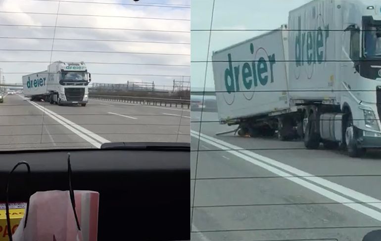 Uit de weg, vrachtwagenchauffeur wil lading op tijd bezorgen