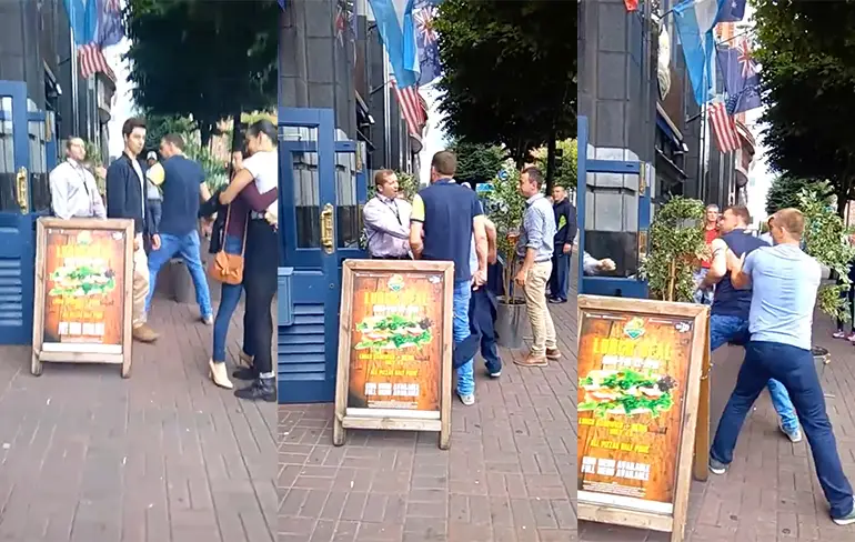 Uitsmijter laat zien waarom hij bij de deur staat!