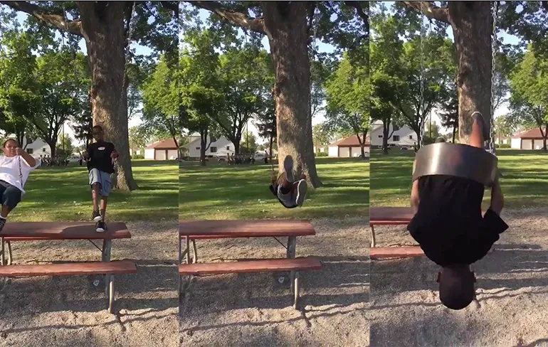 Van lekker schommelen naar hoofdpijn voor de rest van de dag!