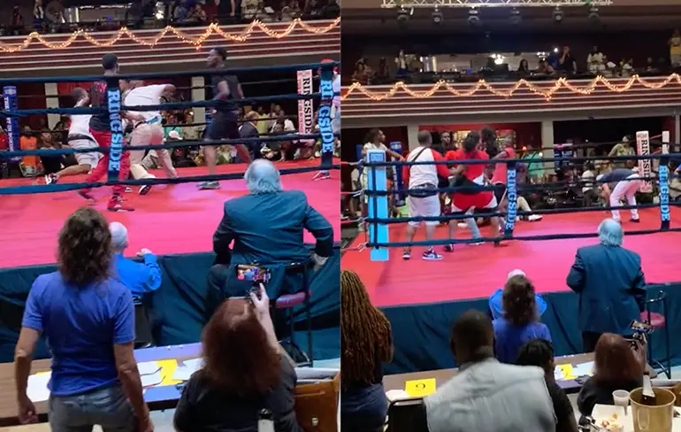 Vechtsportgala loopt uit de hand, mensen beginnen zelf partij in de ring