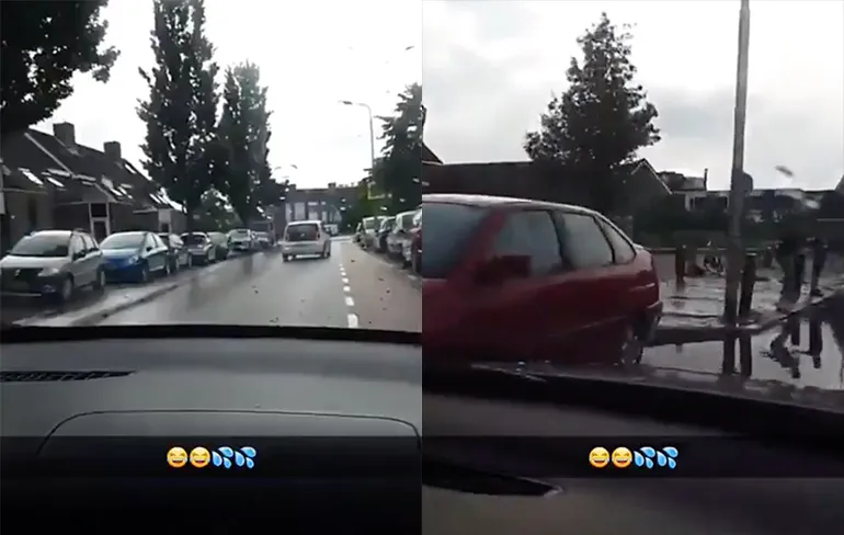 Veel gevallen neerslag haalt niet het beste naar boven bij mensen