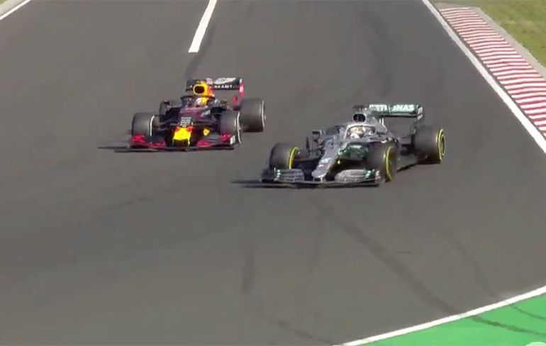 Veni, vidi, maar geen vici: Verstappen ziet Hamilton passeren in GP Hongarije