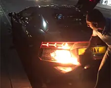 Verhitte Lamborghini Aventador vat vlam in Londen