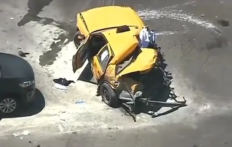 Verschrikkelijk ongeluk met kiepwagen in Miami