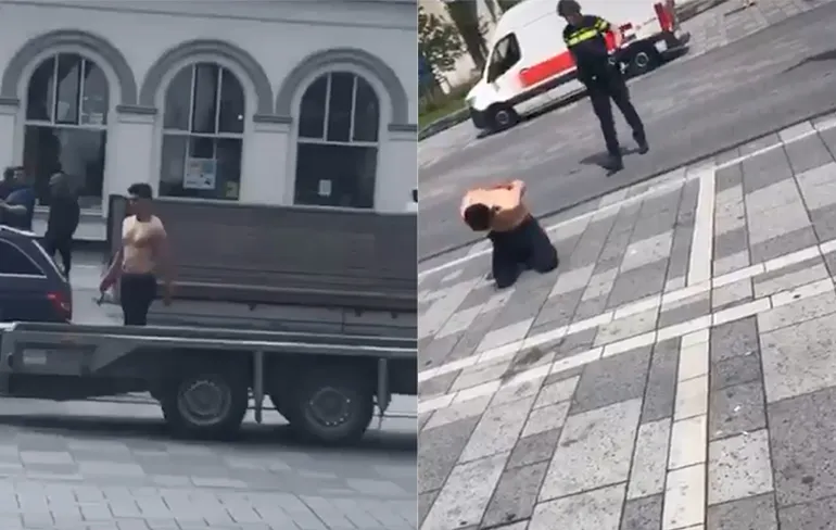 Video: 64-jarige man neergestoken op het Stationsplein in Leeuwarden