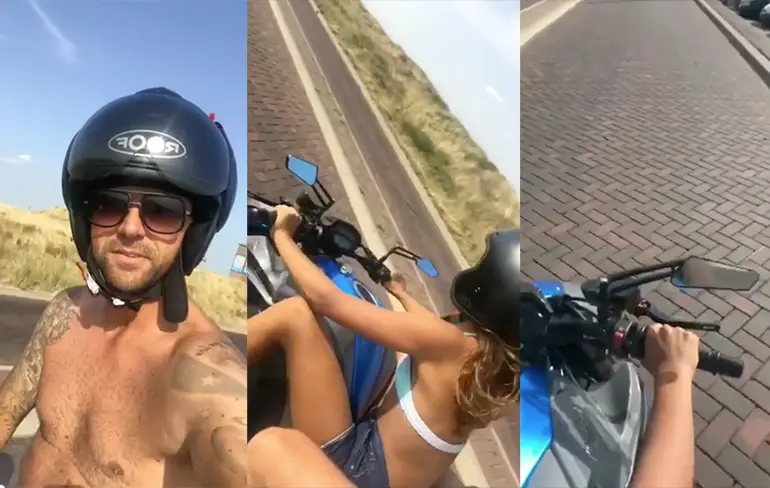 Video man laat 11-jarig meisje sportmotor besturen op boulevard Zandvoort