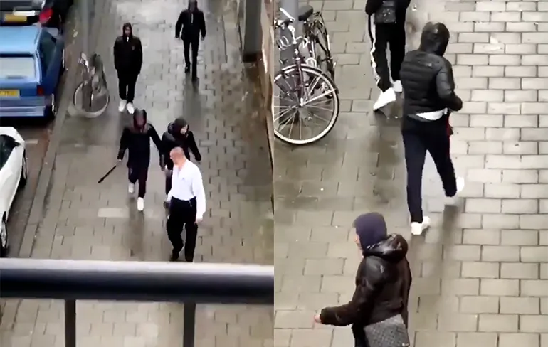 Video tieners bedreigen bewoner van Rotterdamse flat met grote machete
