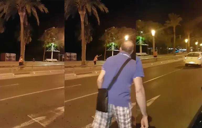 Video van het moment dat terrorist in Cambrils wordt doodgeschoten