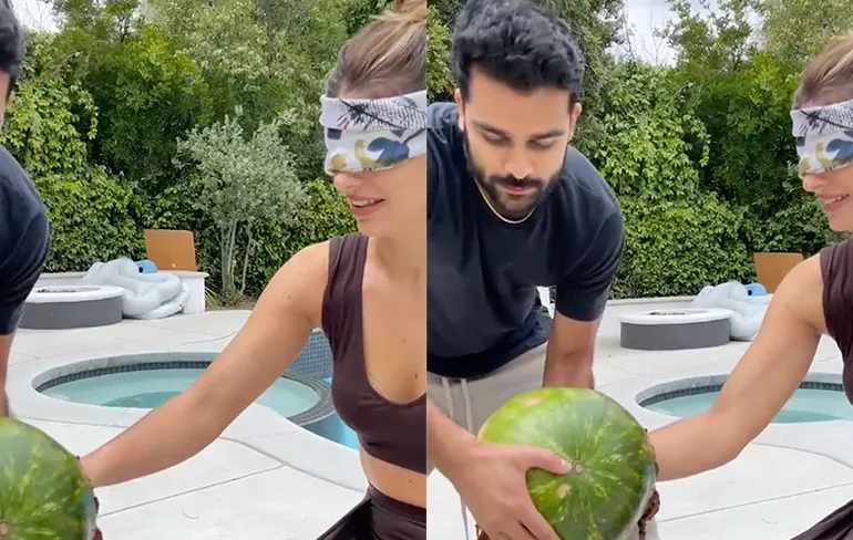 Vieze vinger grap uitgehaald met een iets groter dier