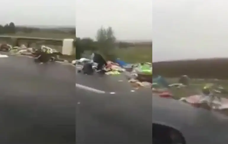 Vluchtelingen laten nogal wat rommel liggen op Duitse snelweg?