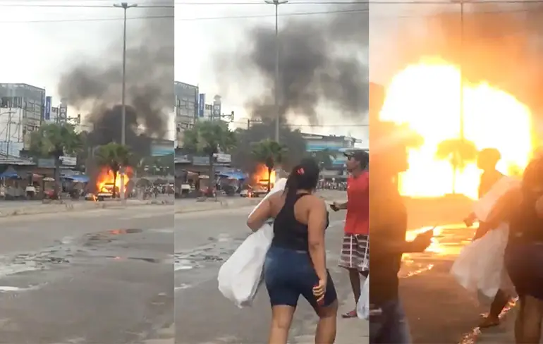 Vrachtwagen met gasflessen ontploft in Rio de Janeiro