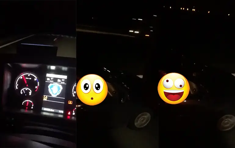 Vrachtwagenchauffeur heeft mooi uitzicht in de Nederlandse polder...