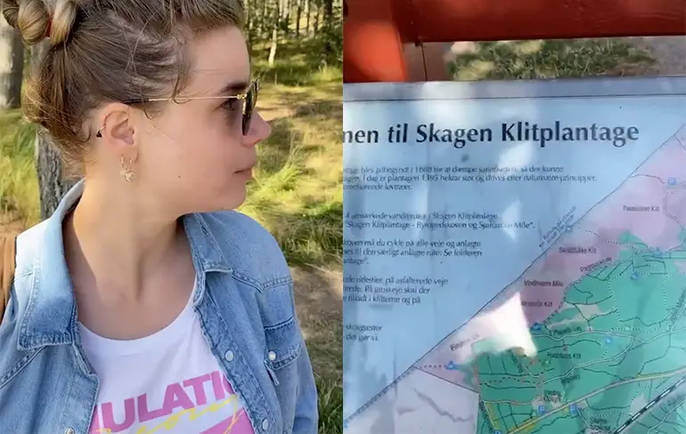 Vriendin deelt grote burn uit tijdens vakantie in Denemarken