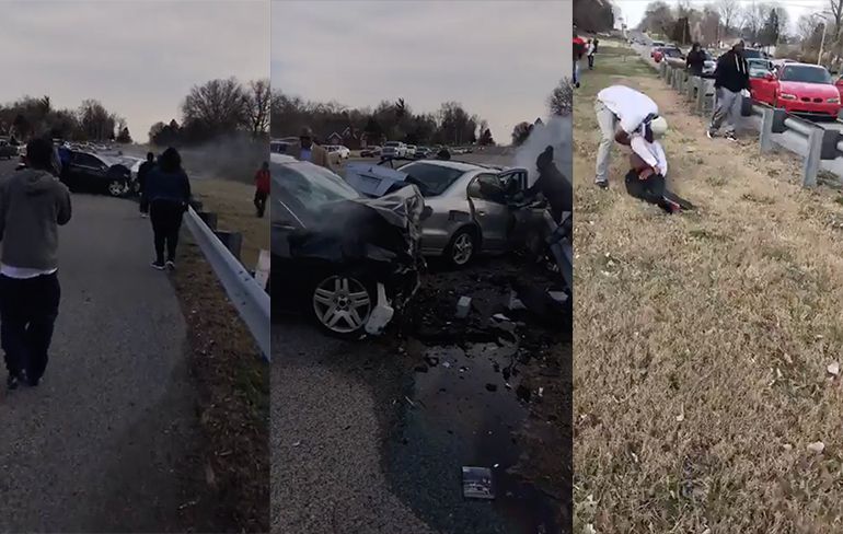 Vrouw gaat live op Facebook na verschrikkelijk ongeluk op snelweg