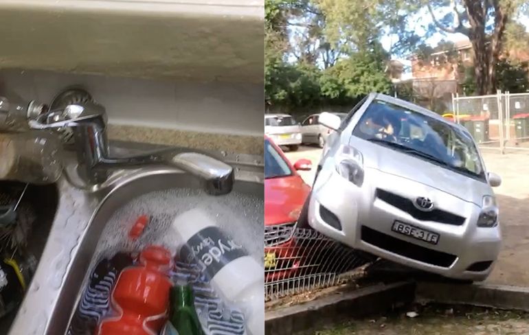 Vrouw heeft parkeerplek gevonden in Australische Maroubra
