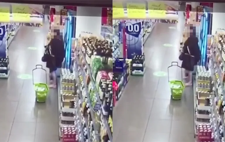 Vrouw in Heerlen doet grote boodschap in pad van supermarkt