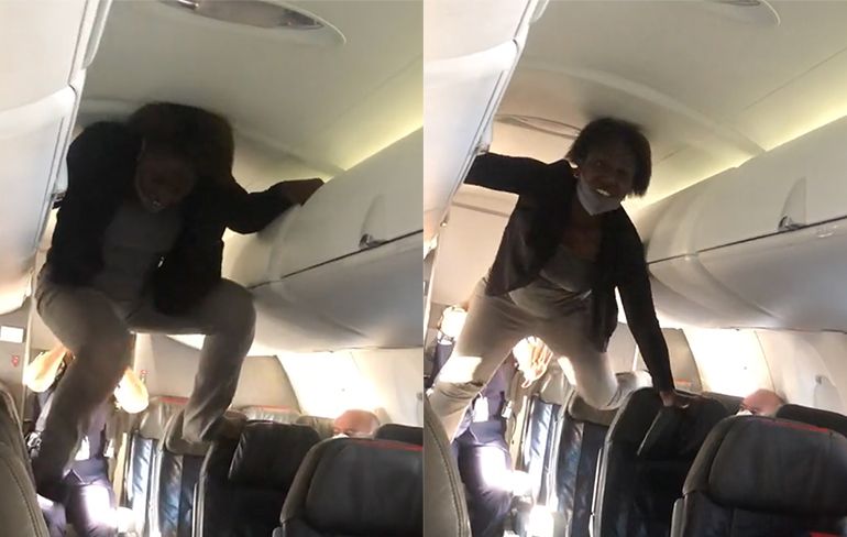 Vrouw in vliegtuig in Atlanta heeft last van een woedeuitbarsting