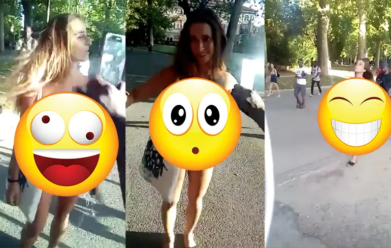 Vrouw loopt als social experiment naakt door Bologna