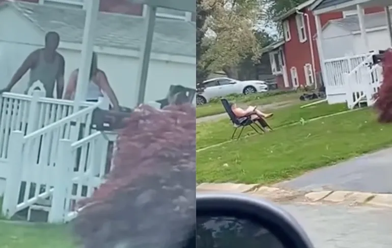 Vrouw steekt huis in de fik en gaat daarna kijken naar het vuur