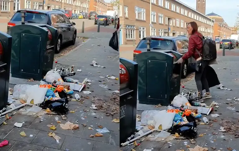 Vuilnis weggooien grote uitdaging voor mensen in Haagse wijk Transvaal