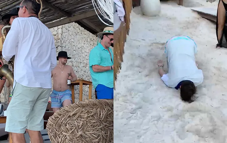 Waarschijnlijk doet iedereen zo als er weer een feestje met een saxofoon is...