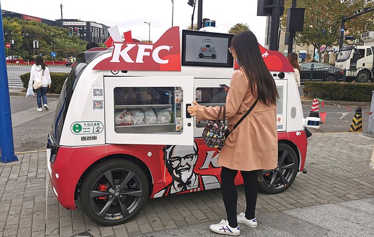 Wait what: KFC heeft in Shanghai foodtrucks zonder chauffeur rijden