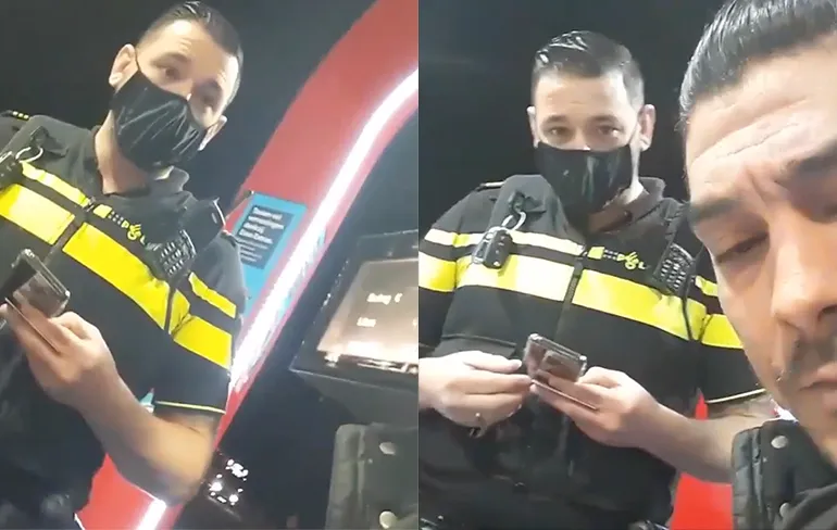 Wait what: Politie neemt verhoor mondkapjesweigeraar af bij een benzinepomp?