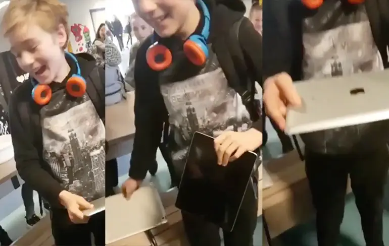 Weddenschap op school: iPad laten vallen voor 20 euro