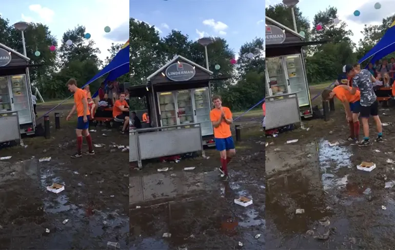 Weddenschap verloren op Bruins Dak d'r Af Festival in Saasveld?