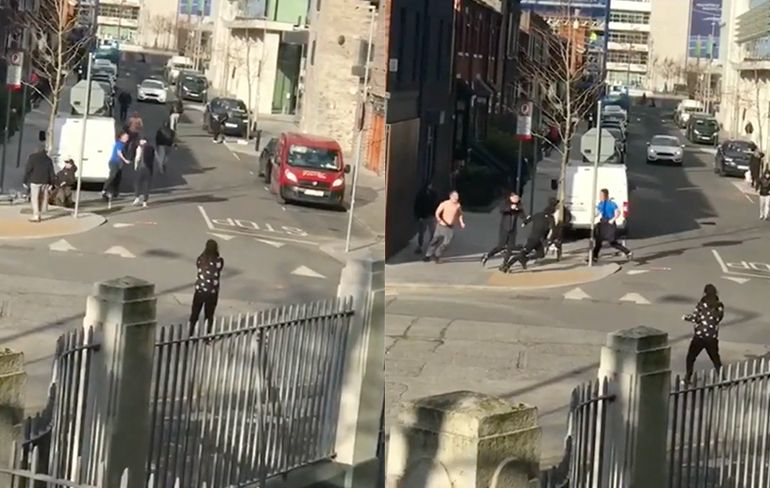 WTF: Vechtpartij met bijlen op klaarlichte dag in Dublin