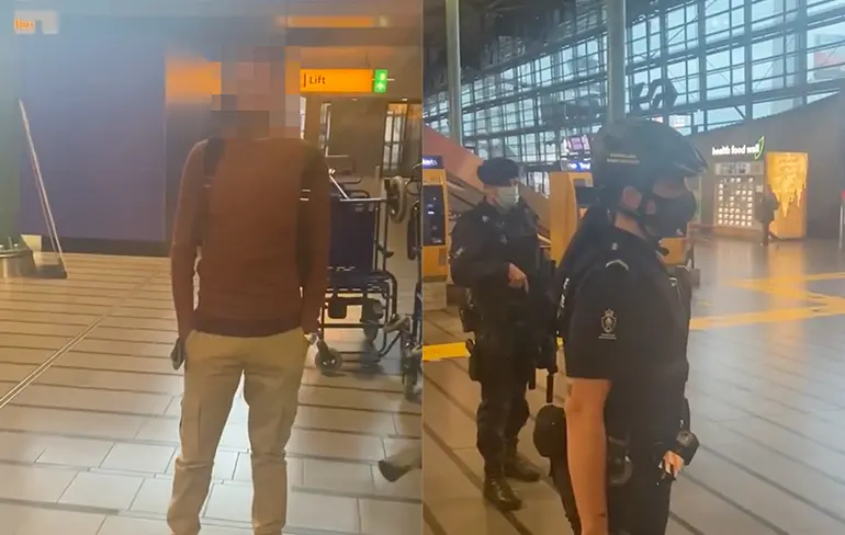 Youness Ouaali aangehouden door Marechaussee op Schiphol