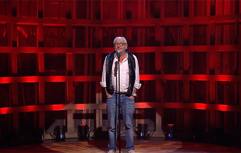 Youp van 't Hek zingt over Wappie, een lied over een Viruswappie