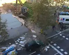 Zeker niet de beste plek om te parkeren...