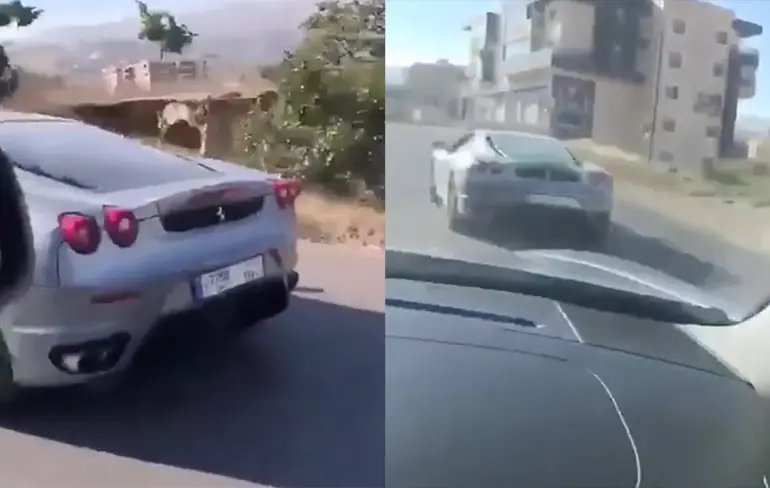 Zo, even wedstrijdje doen met een Ferrari... O wacht