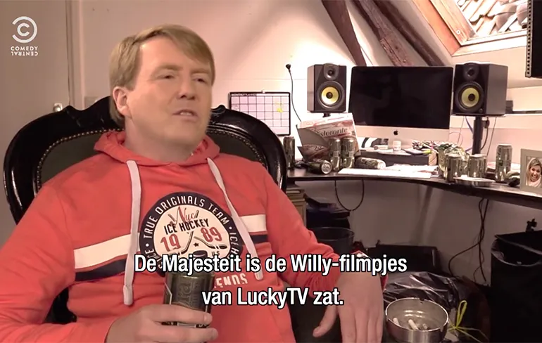 Zogenaamde Willy LuckyTV video's zijn een doorn in het oog van de Koning...