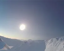 Zonsverduistering in Spitsbergen in 360 graden video
