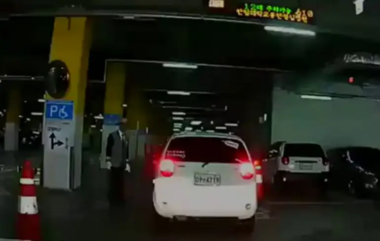 Zuid-Koreaanse vrouw moet maar nooit meer auto parkeren...