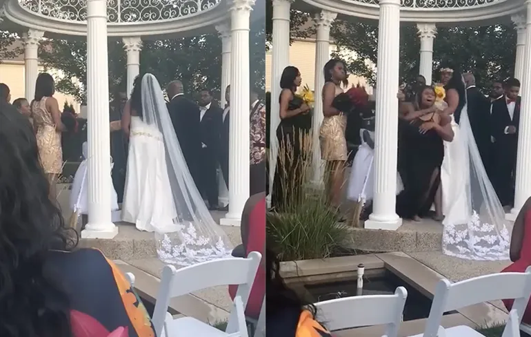 Zwangere vrouw verstoort huwelijk ex-vriend, dochter valt zwangere vrouw aan