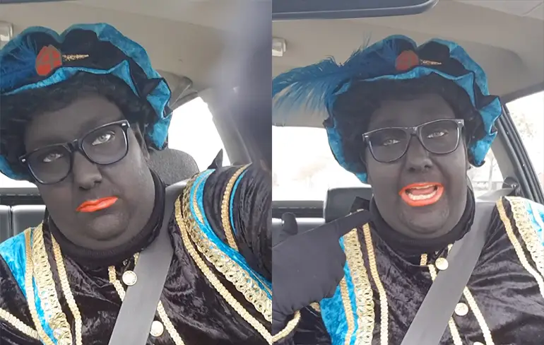 Zwarte Piet zingt een liedje: Jij krijgt het zwart niet van mijn gezicht