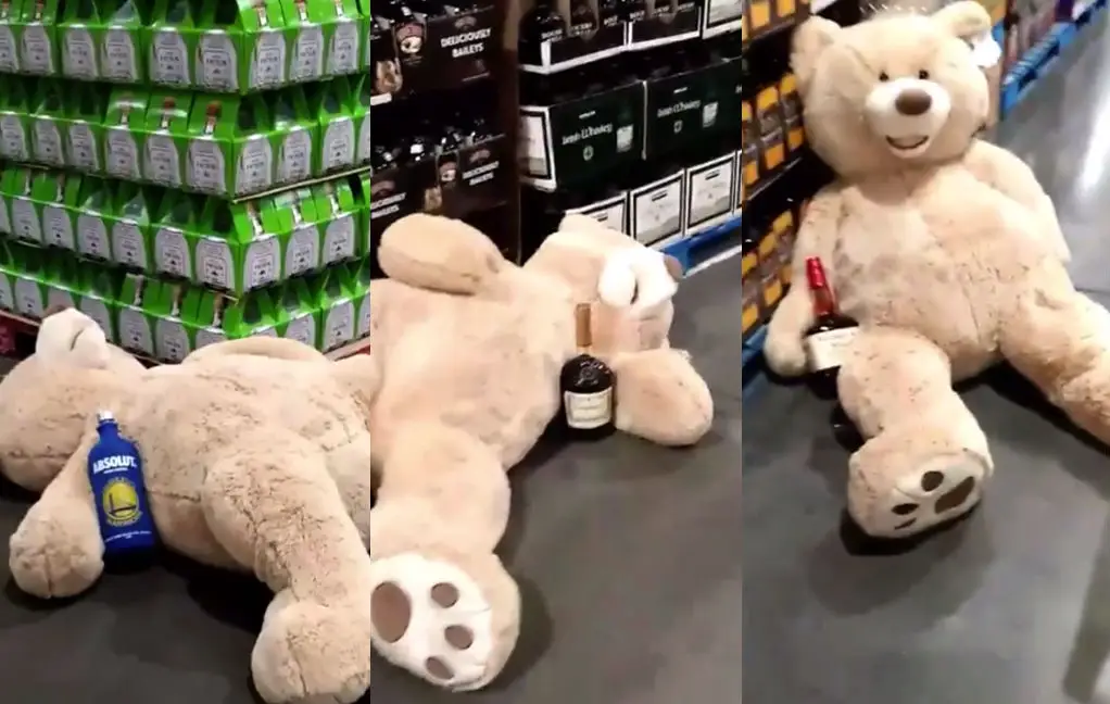 Als de beren even helemaal los gaan op de drankafdeling