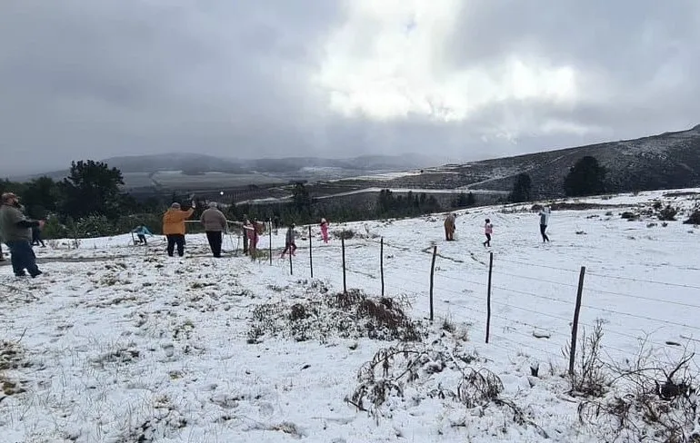 Pak sneeuw in Zuid-Afrika
