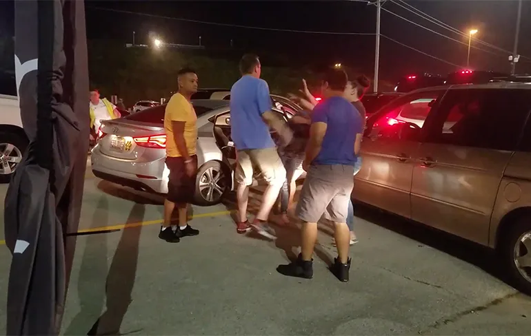 Ondertussen na een uitverkocht Sam Hunt concert: Lekker matten!