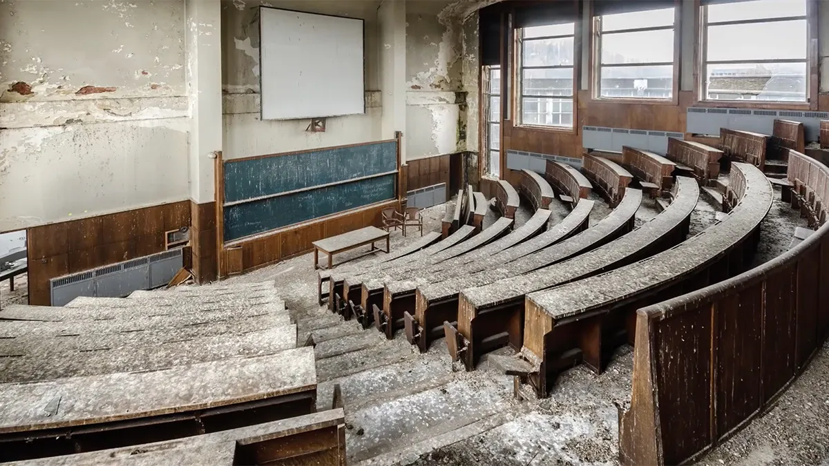 Kijkje in verlaten instituut waar chemisch en biochemisch onderzoek werd gedaan