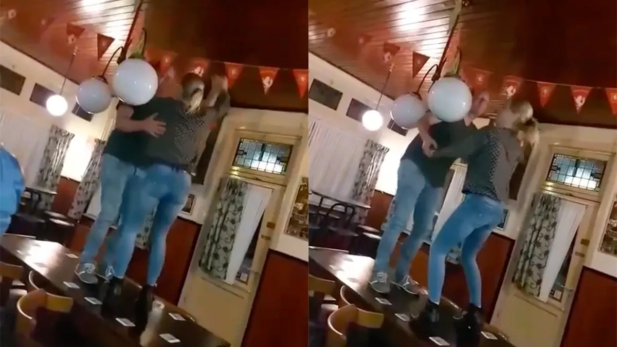 Lamp koppen op feestje is dus absoluut geen goed idee