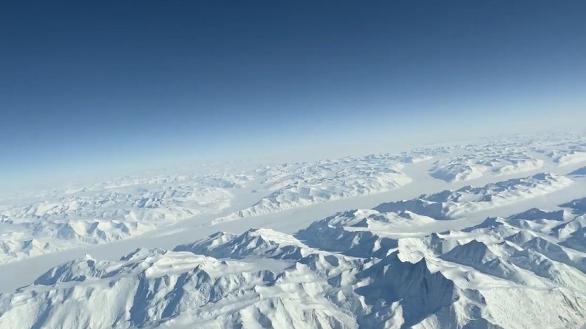 Antarctica vanuit een Qantas cockpit