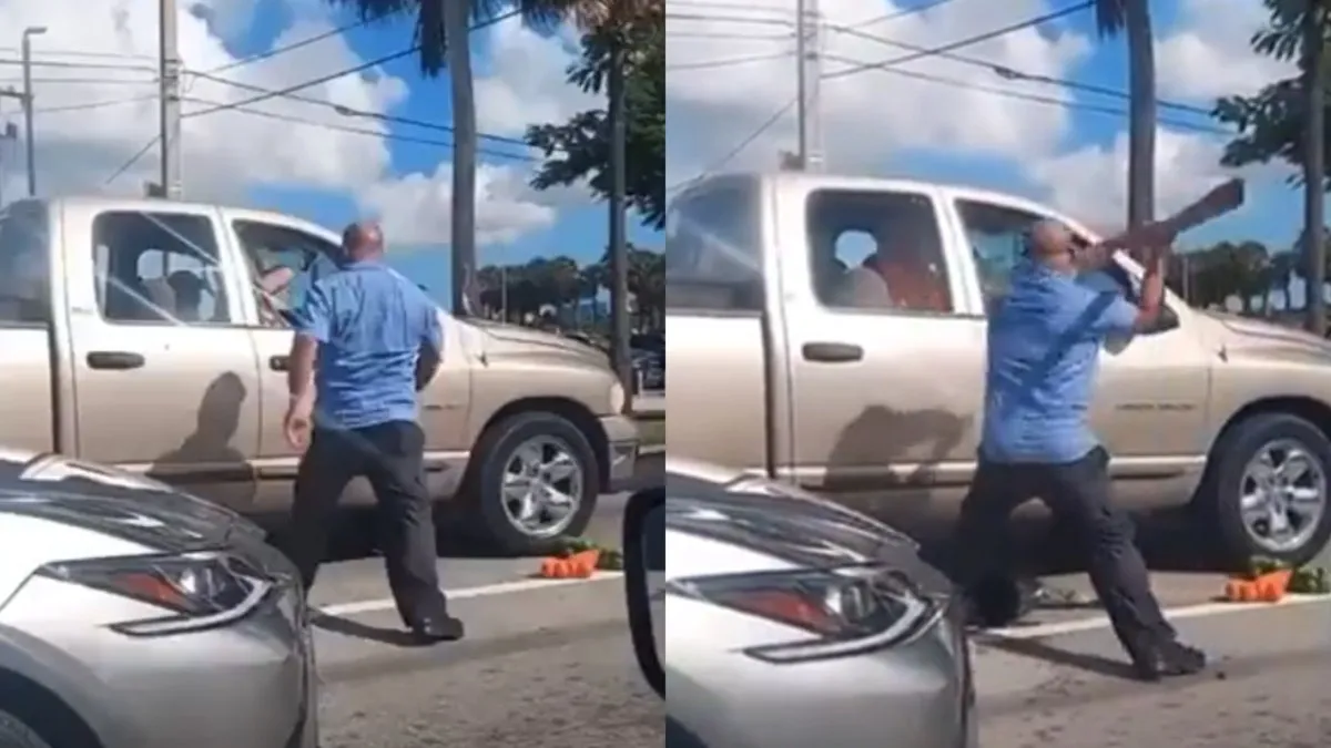 Verkeersruzie show tijdens het wachten voor verkeerslicht