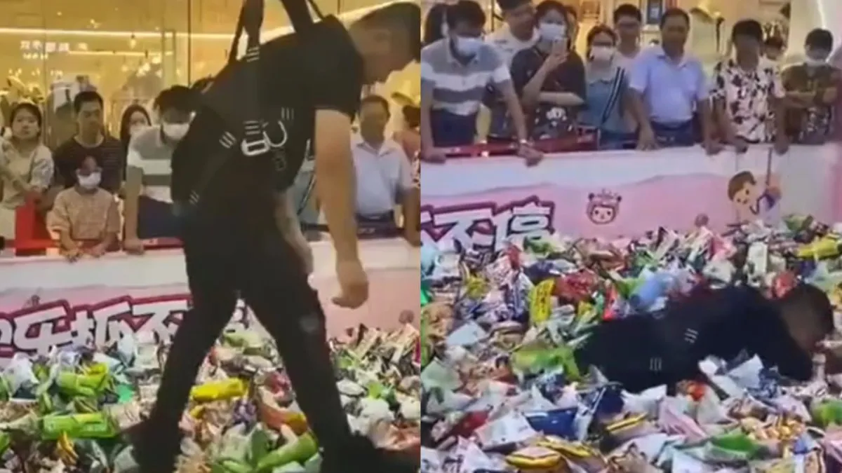 Kermis grijpertjes concept, maar dan ben je zelf het grijpertje