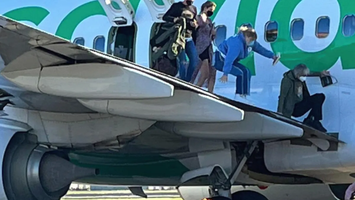 Landingsgestel Boeing 737 van Transavia moest geblust worden op Schiphol